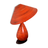 Sculptural lamp in terracotta ceramic