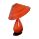 Sculptural lamp in terracotta ceramic