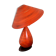 Sculptural lamp in terracotta ceramic