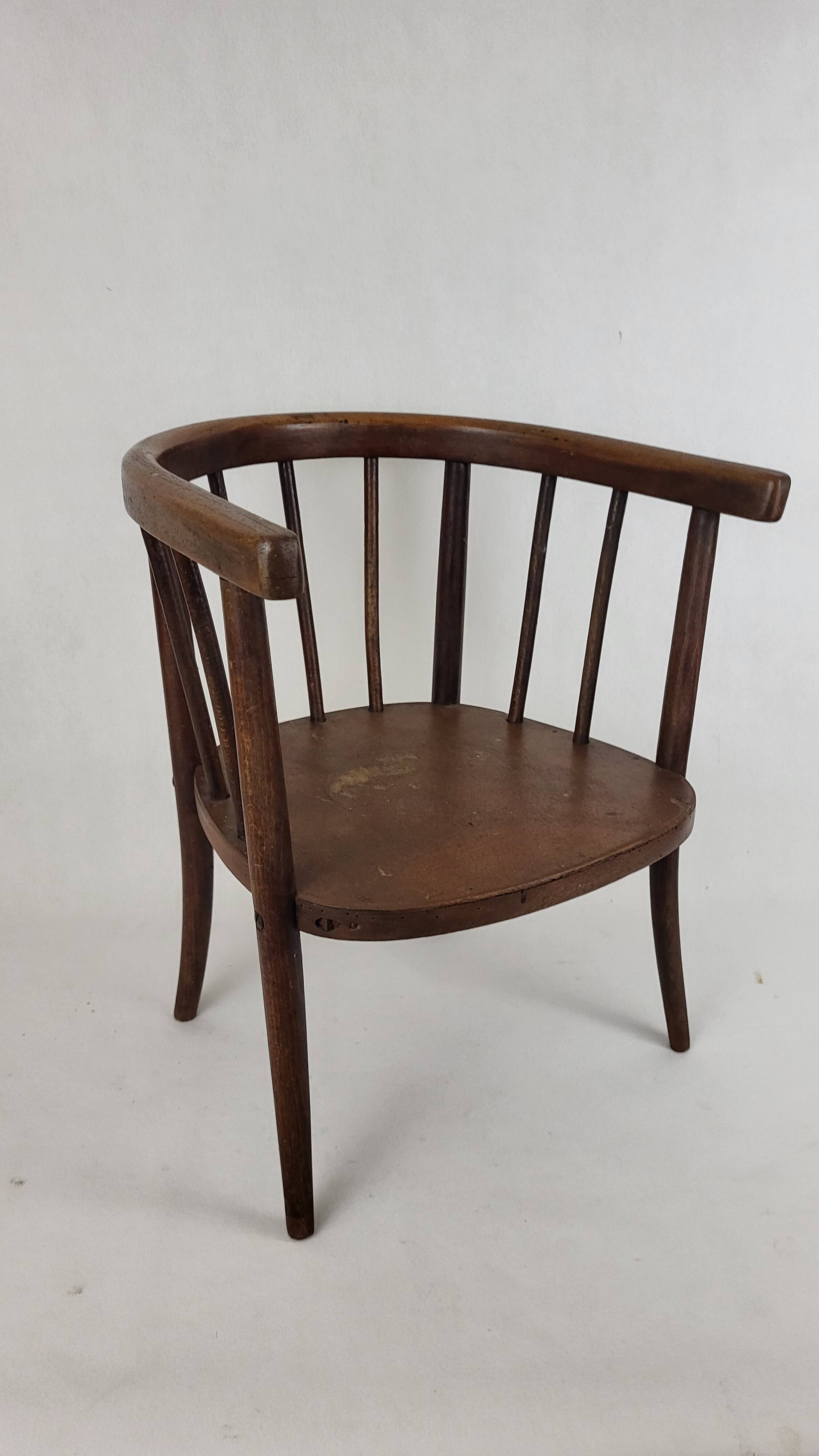 Japy brothers children's armchair Curved wood