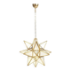 Ceiling light suspended Geometric Star Moravian Star frosted glass