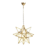 Ceiling light suspended Geometric Star Moravian Star frosted glass