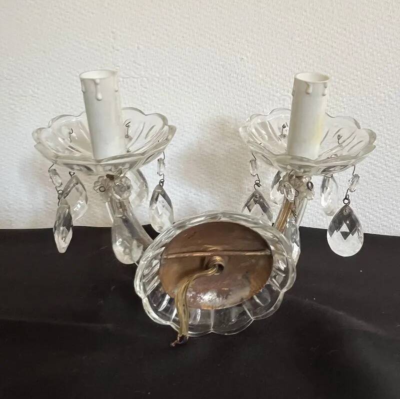 Pair of wall lights with pendants