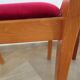 Solid cherry wood chairs and red velvet seat - Set of 4 - Louis Philippe style
