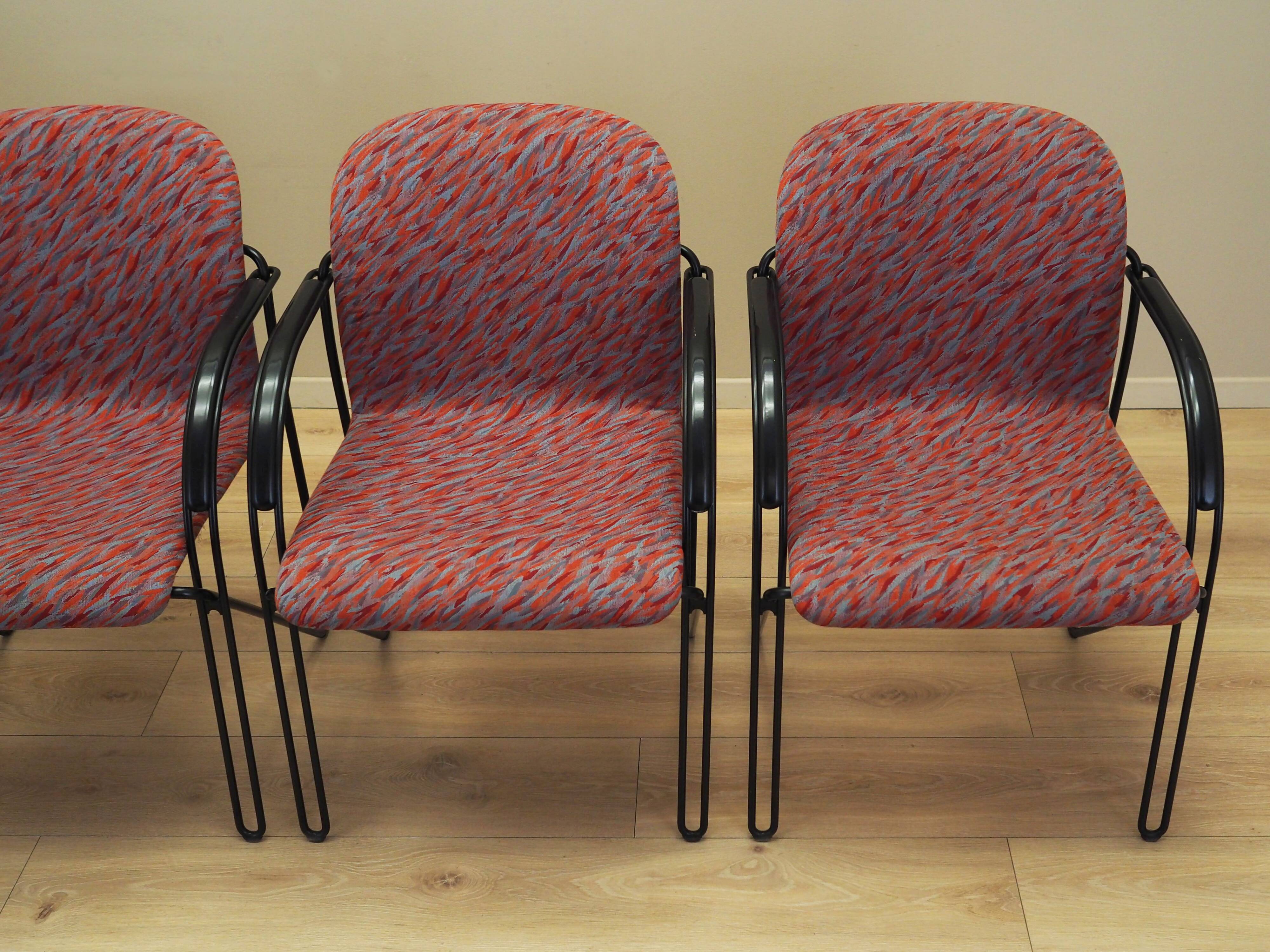 Set of four chairs, Italian design, 1980s, production: Italy