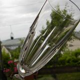 Set of 6 arques crystal champagne flutes. bergamo model.