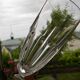 Set of 6 arques crystal champagne flutes. bergamo model.