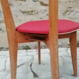 Lot of 6 Scandinavian chairs 50s