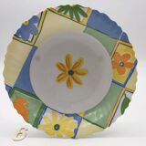 6 hollow plates "luminarc" with flower motifs.