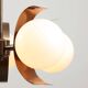 Vintage Italian Copper & Opaline Chandelier, 70s