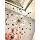Contemporary Green “Star” Murano Glass Sputnik Chandelier