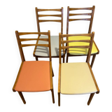 A set of 4 compass chairs from the 50s/60s