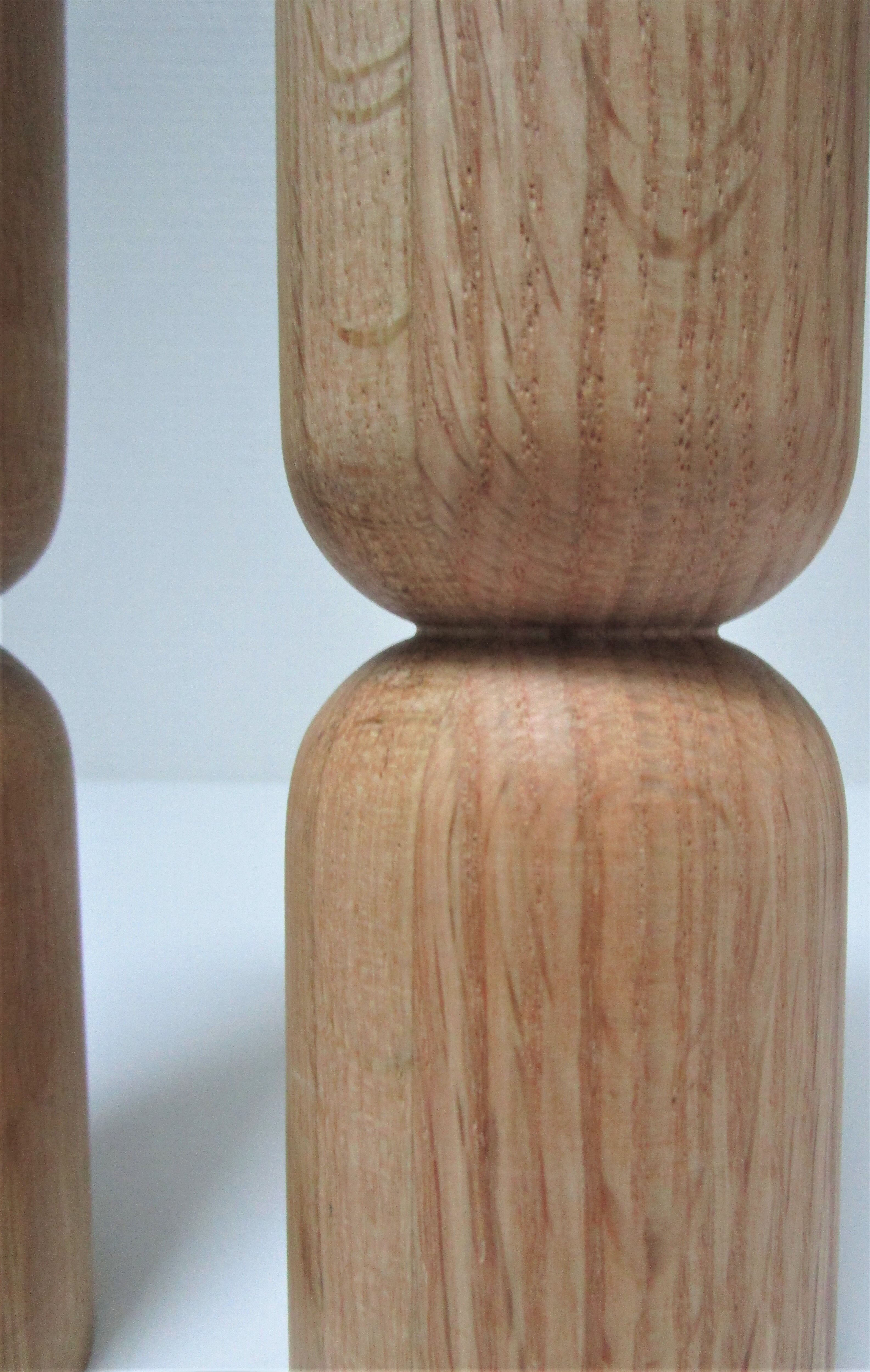 Pair of solid wood candlesticks design