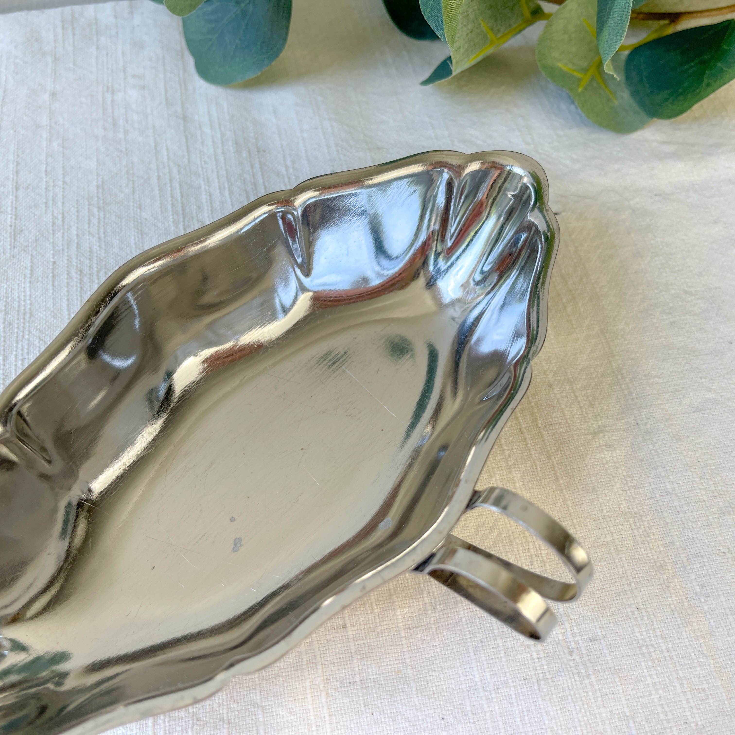 Vintage stainless steel gravy boat from the 70s