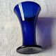 Pair of cobalt blue vases in blown glass, handmade.