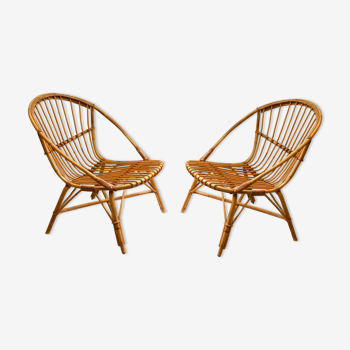 Rattan armchairs