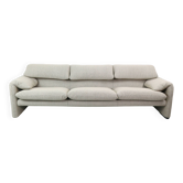 Vico Magistretti "Maralunga" Newly Upholstered 3 Seater Sofa for Cassina