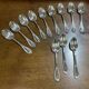 Set of 12 French silver plated dessert spoons