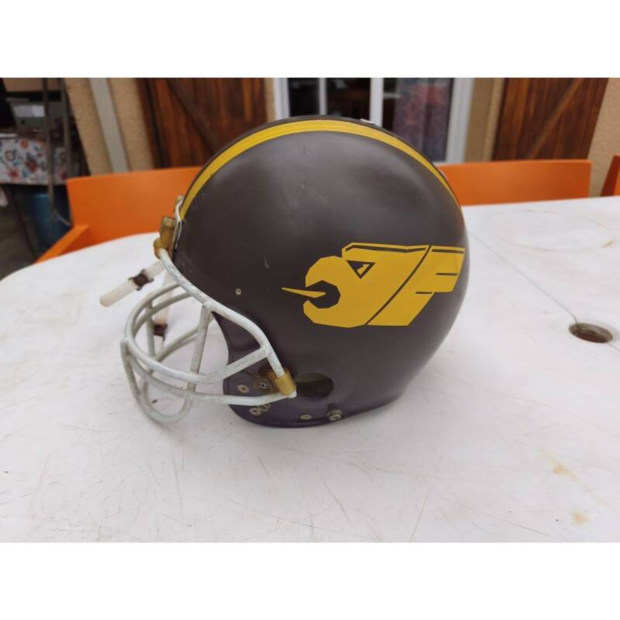 Vintage Pittsburgh American football helmet