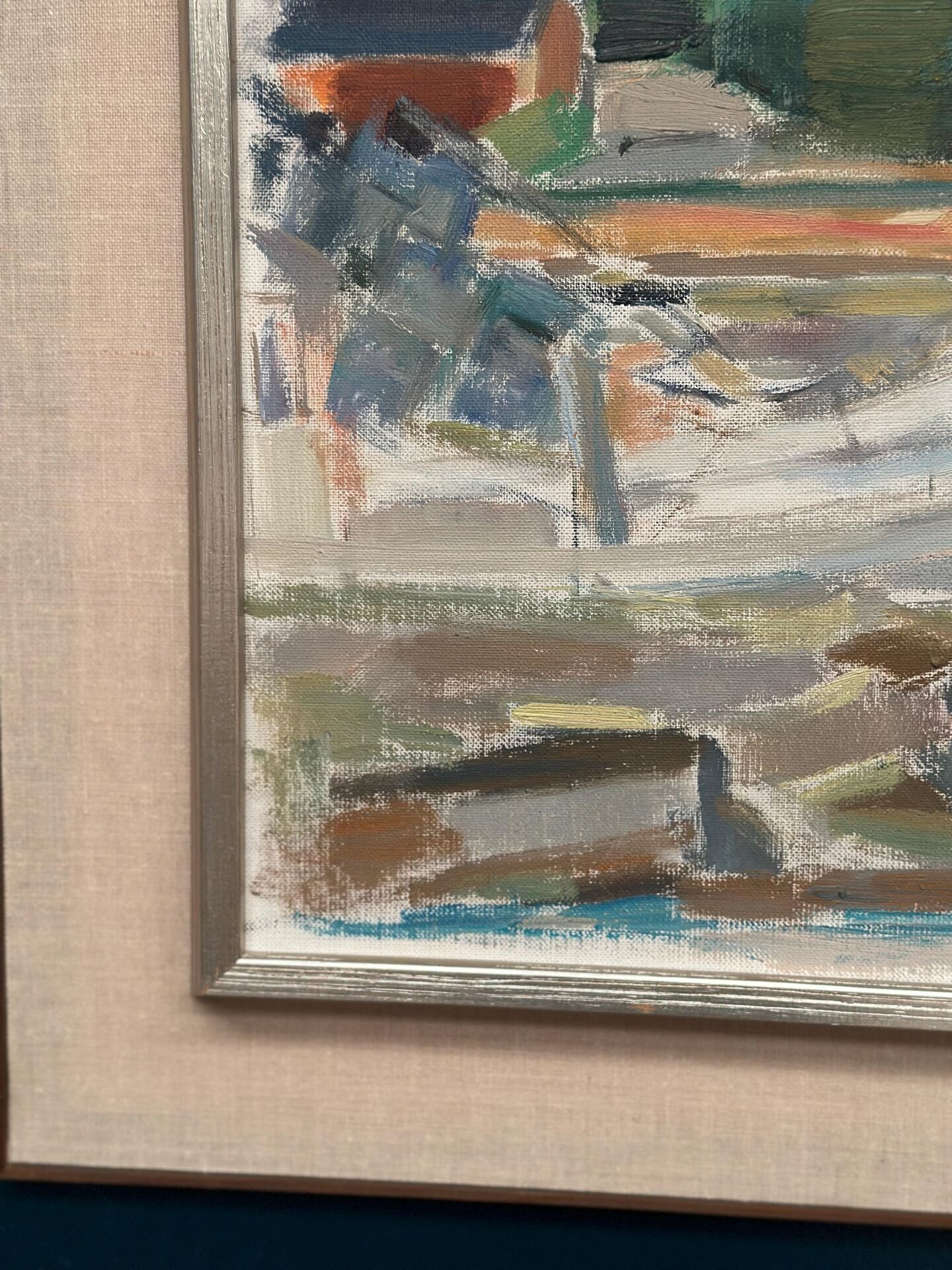 Huile sur toile – “Marina” par Anders A. Jönsson (1907–2002)