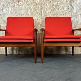 2x 60s 70s Teak Easy Chair Kai Lyngfeld Larsen Søborg Møbler Danish 60s