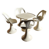 4 chaises et 1 Tabel Space Age 1960's