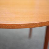 Scandinavian design wooden table, dining room table with integrated extension