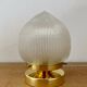 Vintage globe table lamp in holophane glass