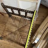 Turned wood corner chair
