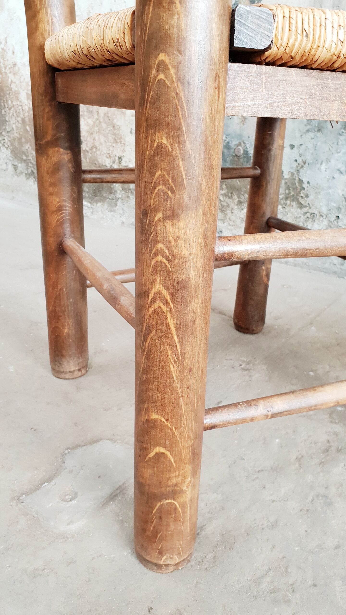 4 chaises brutaliste année 50