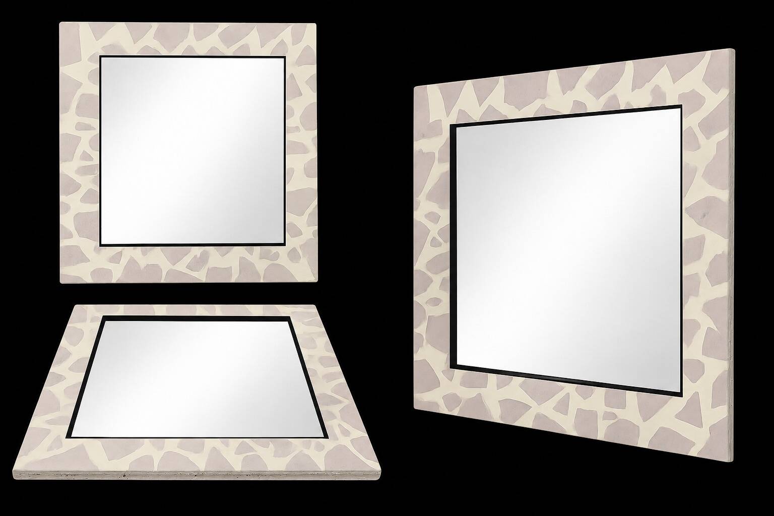 Miroir en travertin - fait main
