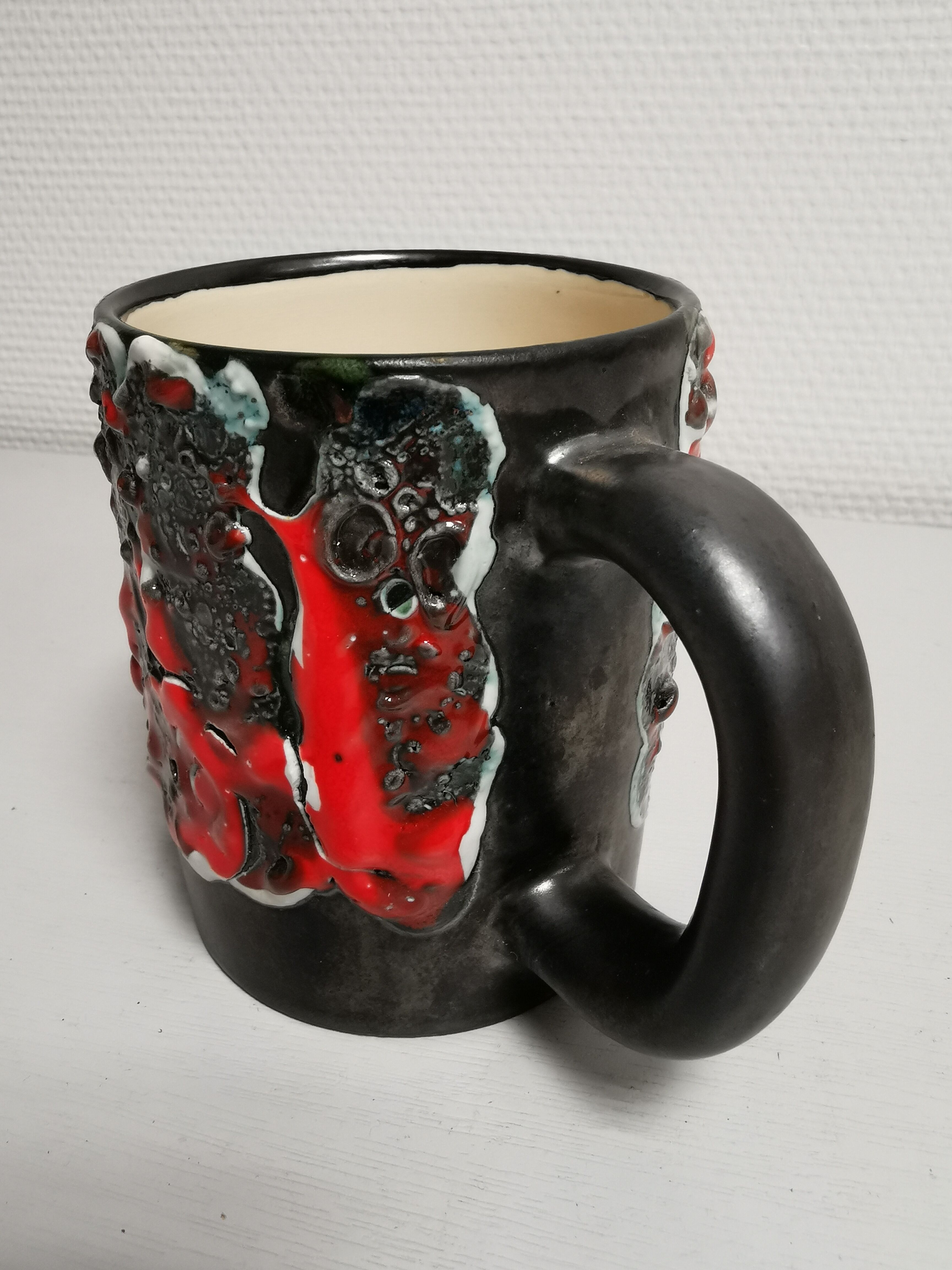 Mug vintage ceramic lava effect