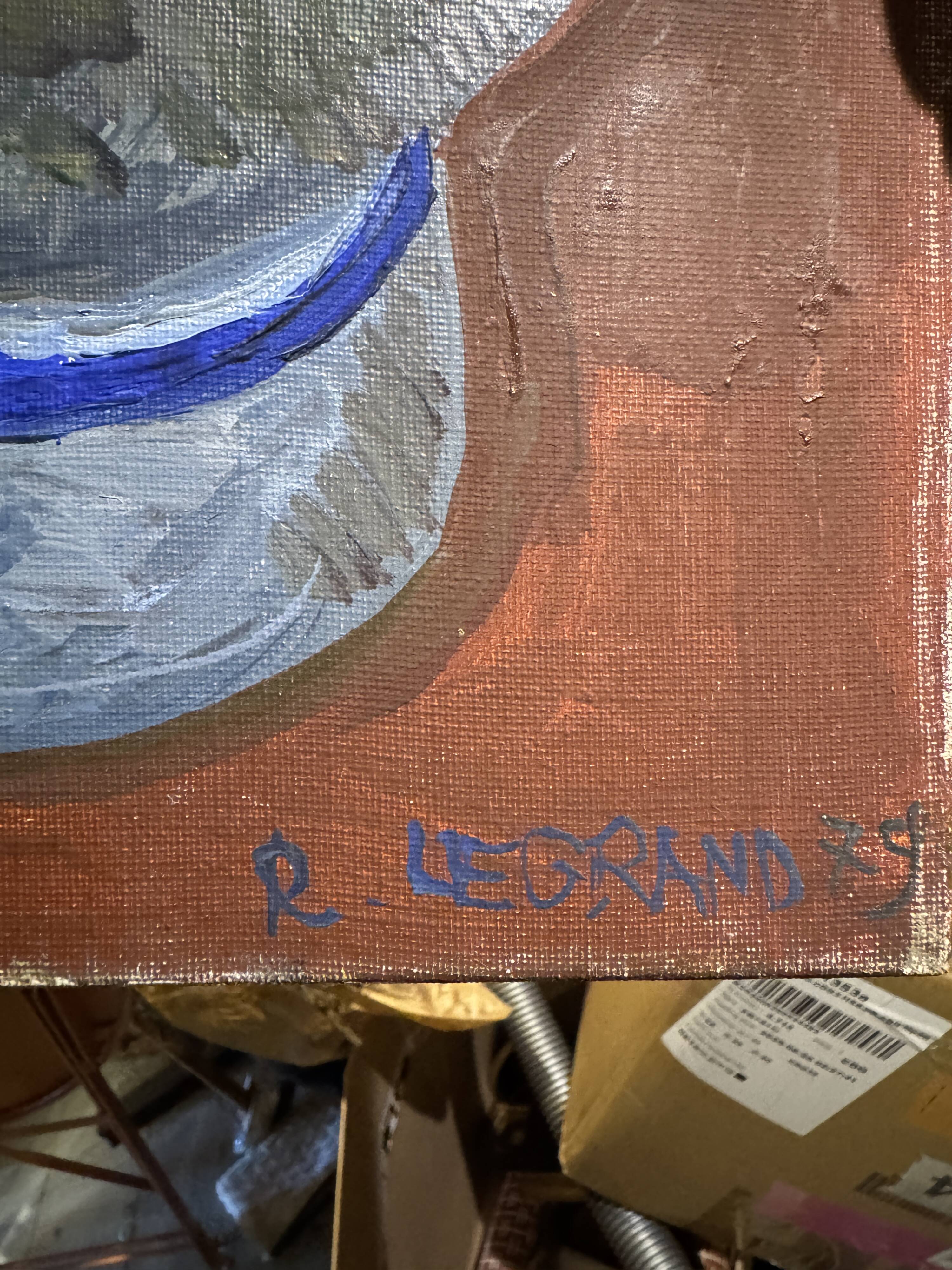 Oil painting Still Life signed R-LEGRAND
