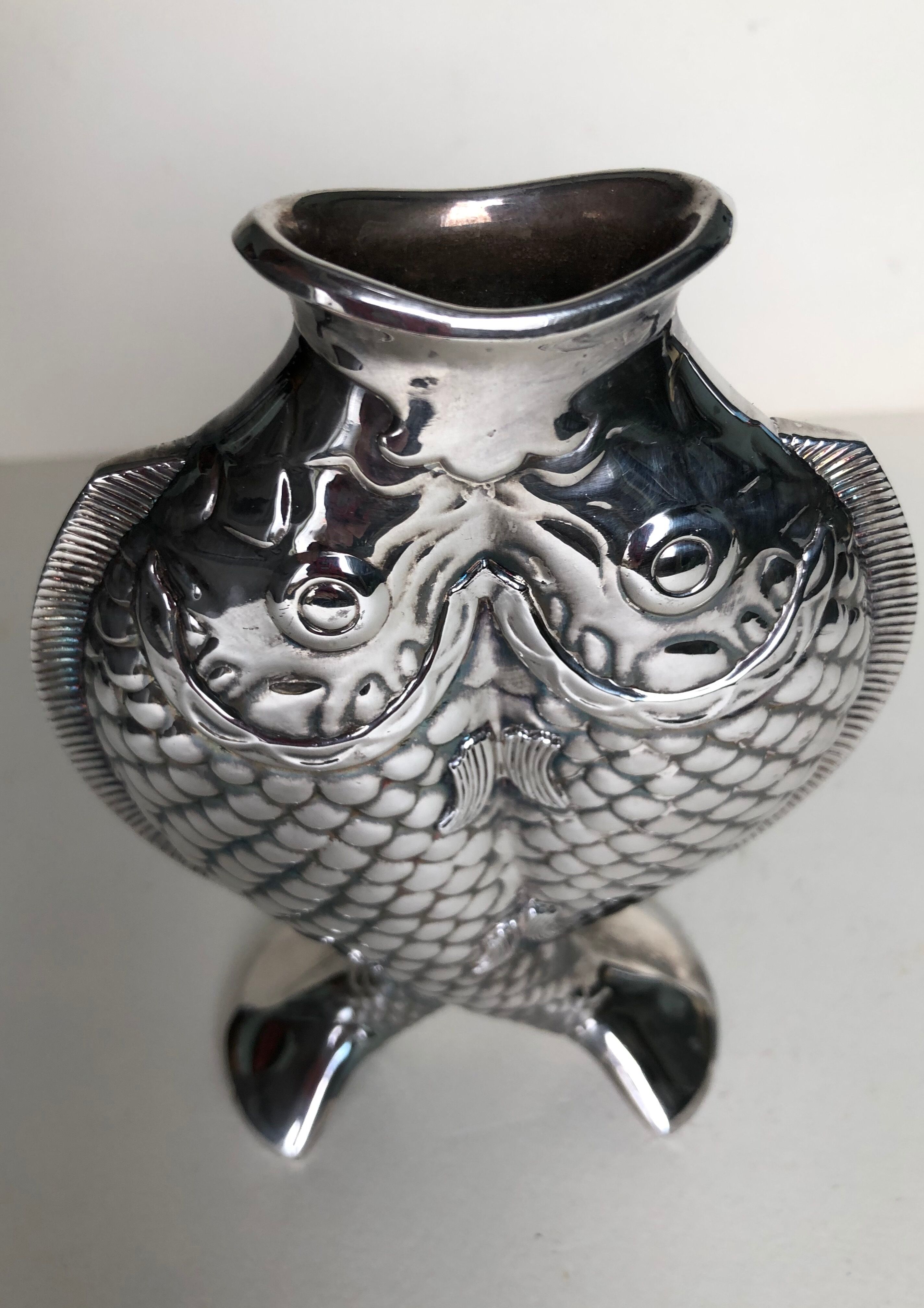Christofle silver metal soliflore vase