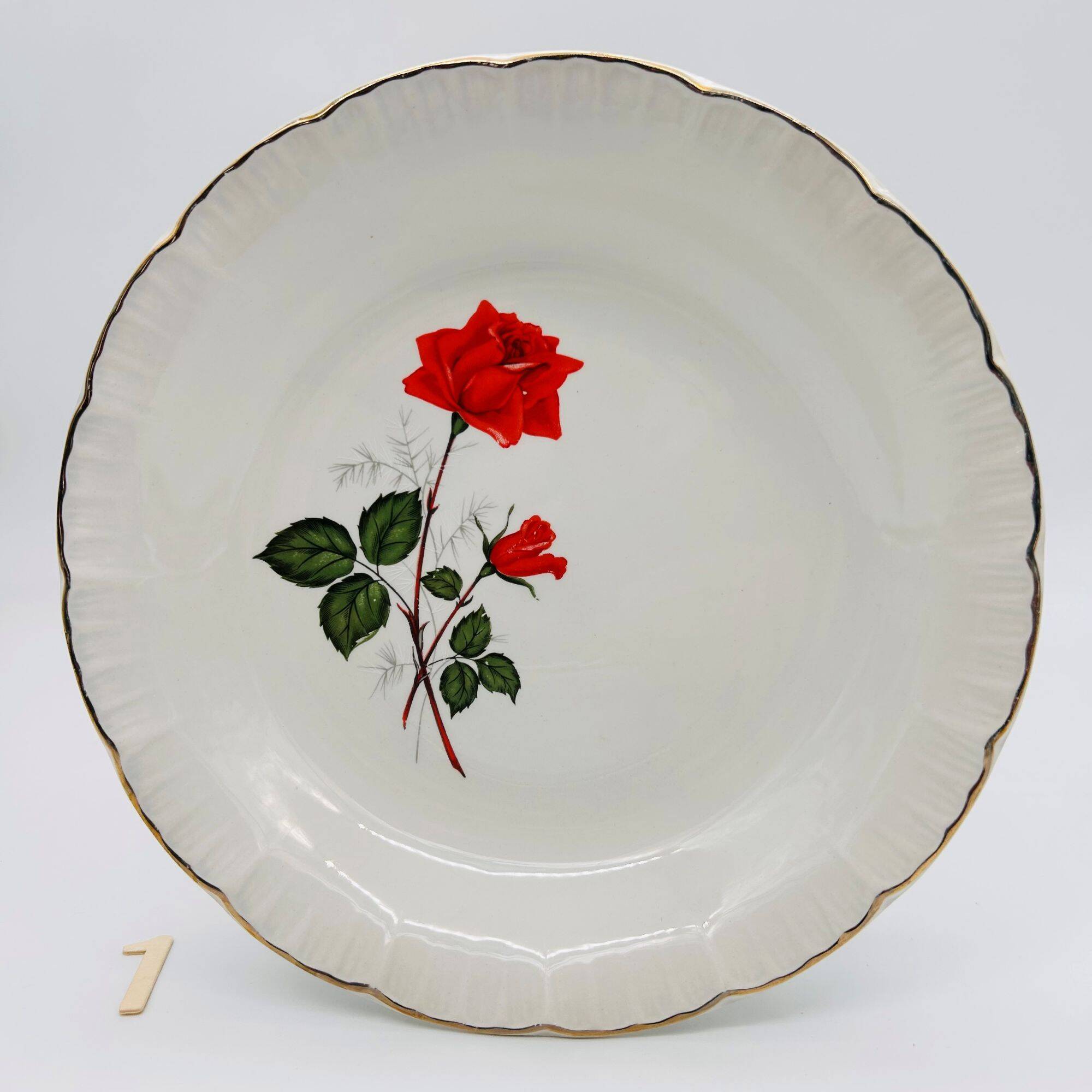 6 Vintage deep plates. Digoin & Sarreguemines, Sevigné model.