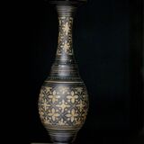 Indian copper vase. Beautiful "grotesque" decoration.