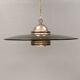 Original Belid T 391 pendant light in gold-coloured metal and smoked glass