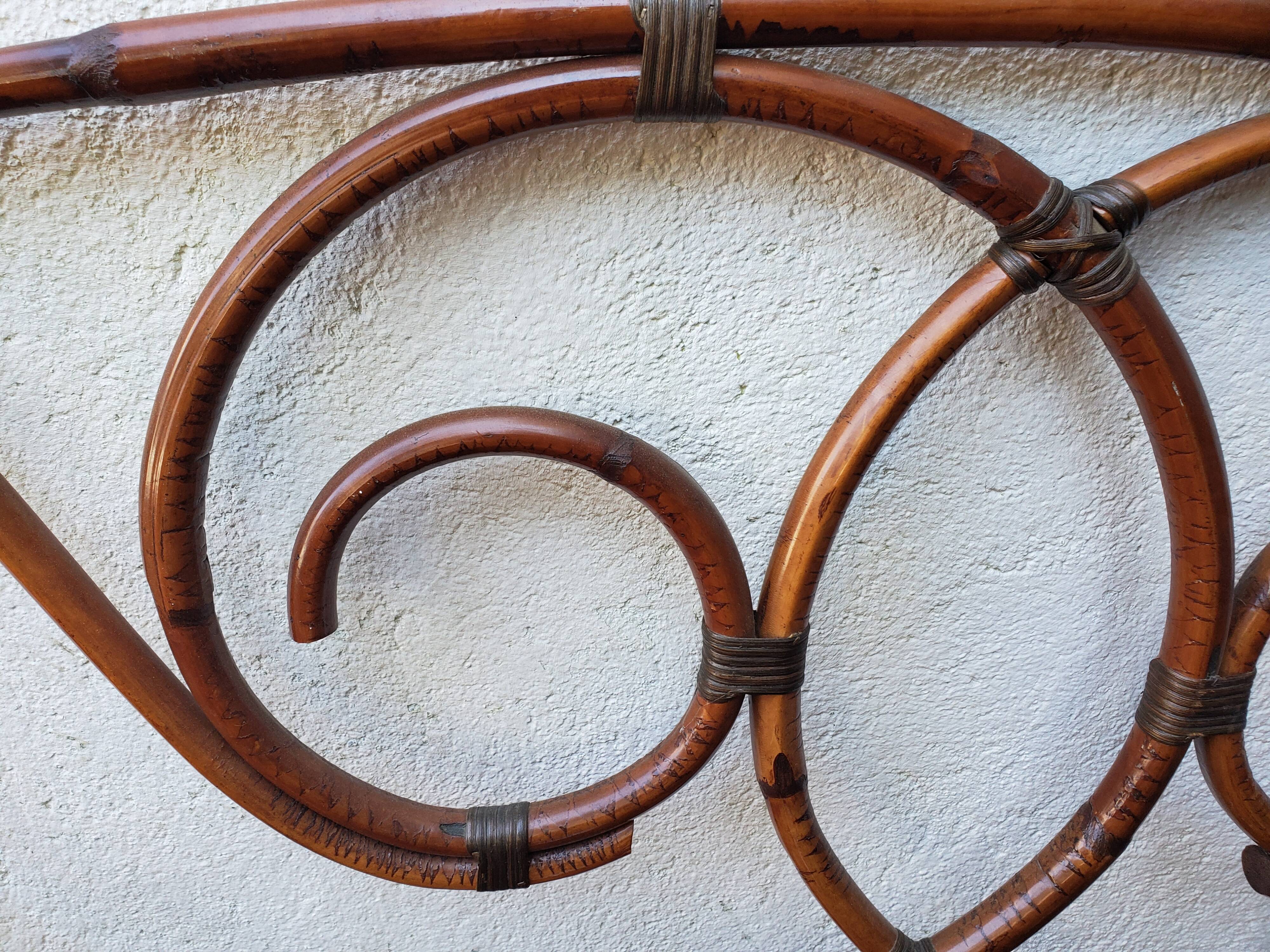 Rattan arabesques headboard