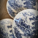 Set 5 flat plates Gien BP