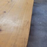 Large bistro table wooden top and cast iron bases -2m56
