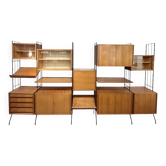 Modular wall unit on a stand by Silverschild Germany, 1950.