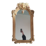 Gilded mirror signed Vincenzo Fancelli