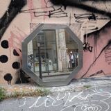 Large 70s chrome mirror
