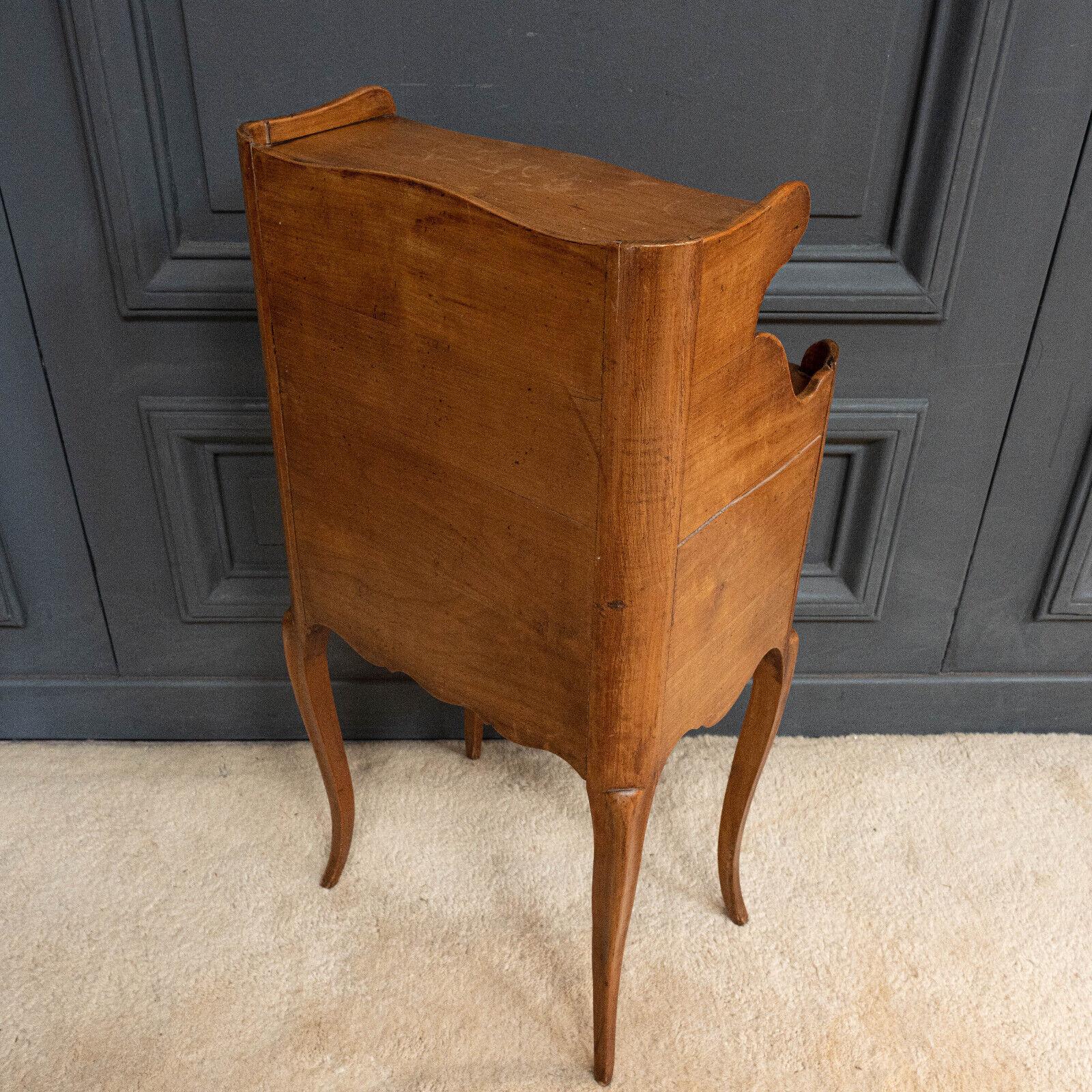 Louis XV style curtain bedside in walnut nineteenth sword feet