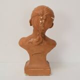 Plaster bust from the Belle Époque period by Jindřich Říha, 1890s.