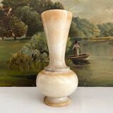 Vintage alabaster-style resin vase
