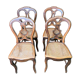 Suite de 4 chaises Louis Philippe en cannage