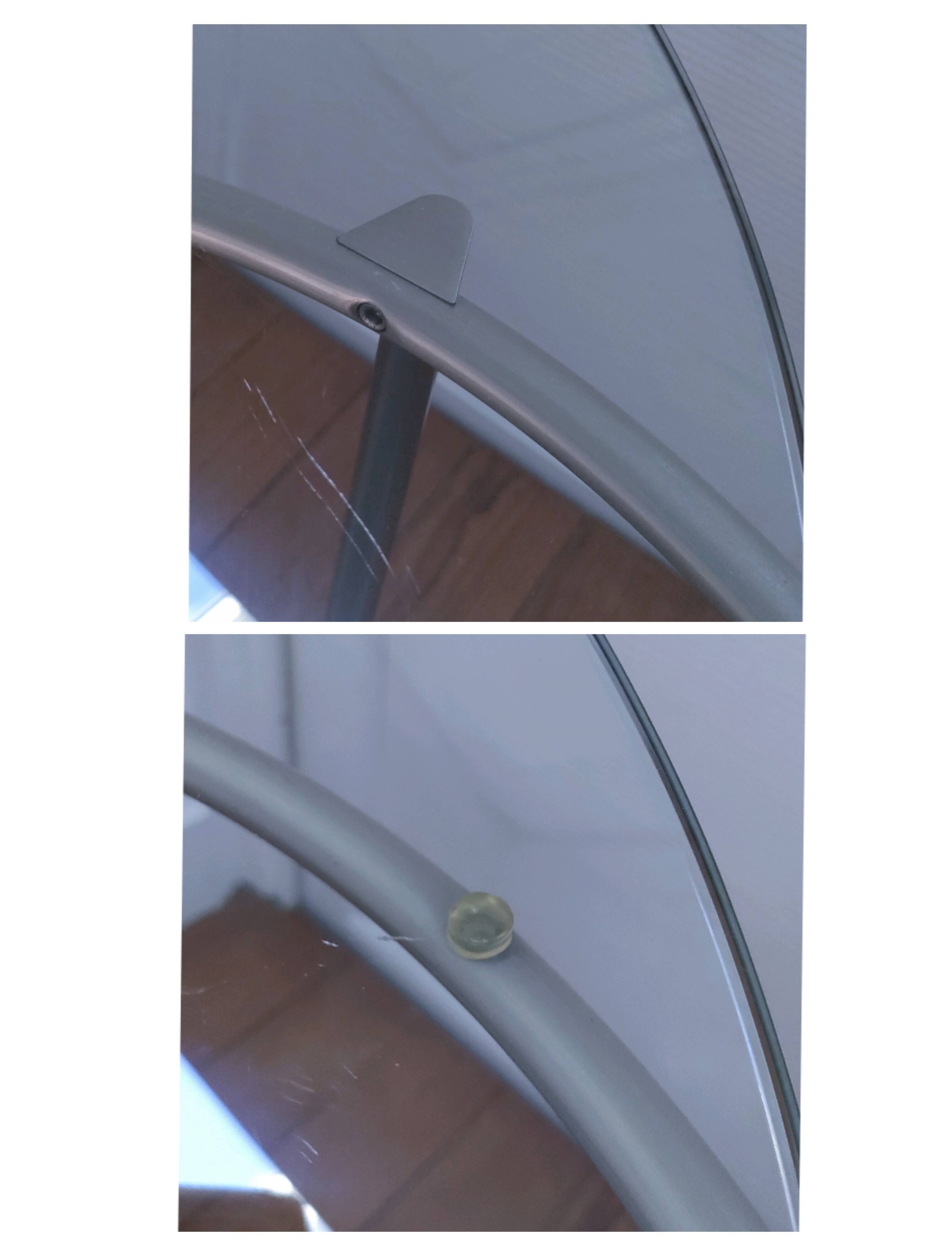 "Strind" side table glass metal Ehlen Johansson design