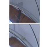 "Strind" side table glass metal Ehlen Johansson design