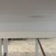 Extendable wooden dining table, white legs, 16/18 covers
